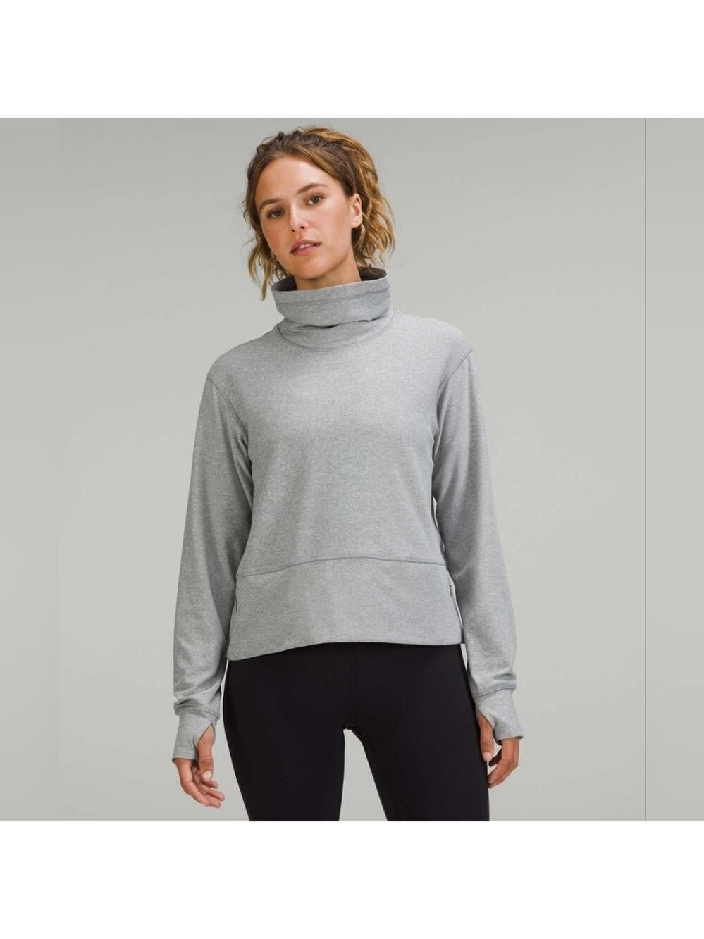 Lululemon Ready to Rulu PulloverHeathered Raceway Grey size 6 in EUC